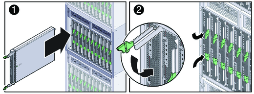 image:An illustration showing how to install the server module.