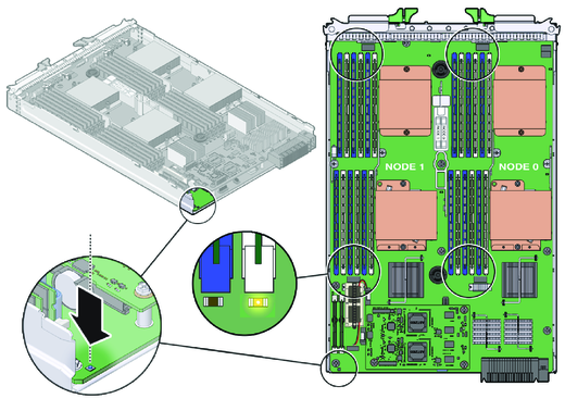 image:An illustration showing location of the Remind button on the motherboard.