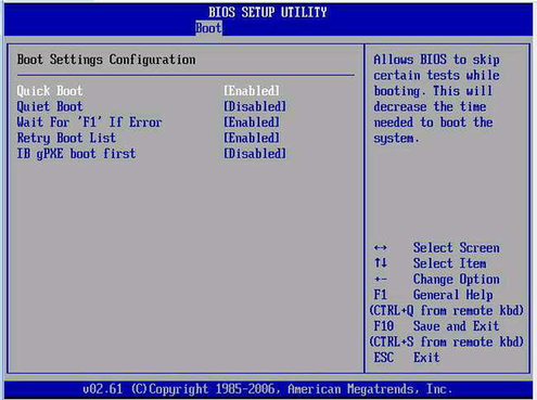 image:Boot Settings Configuration screen.