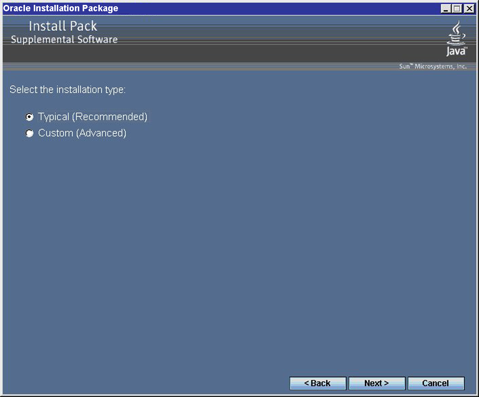 image:Graphic showing Supplemental Software dialog box.