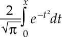 Equation that computes error function of x.