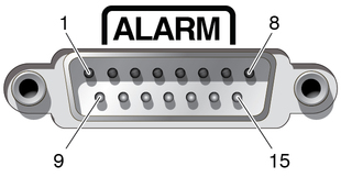 image:Figure showing the alarm port.