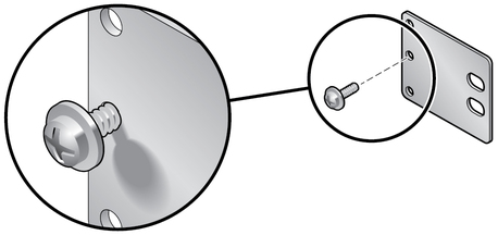 image:Figure showing how to install a screw on the rear plate's shallowest rack position.