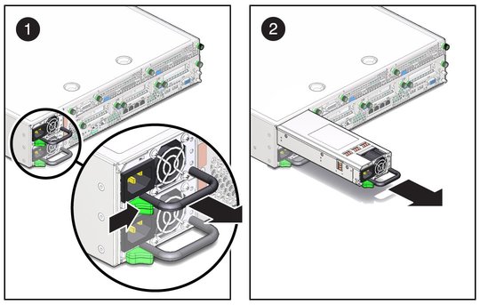 image:The illustration shows removing the power supply.