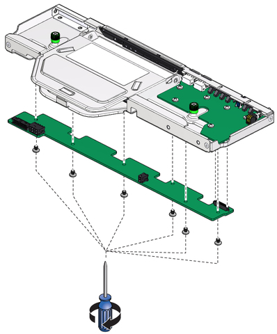 image:The illustration shows removing the fan board.