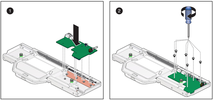 image:The illustration shows installing the LED board.