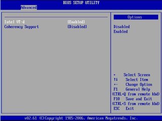 image:Figure showing BIOS Advanced menu Intel VT-d Configuration screen.
