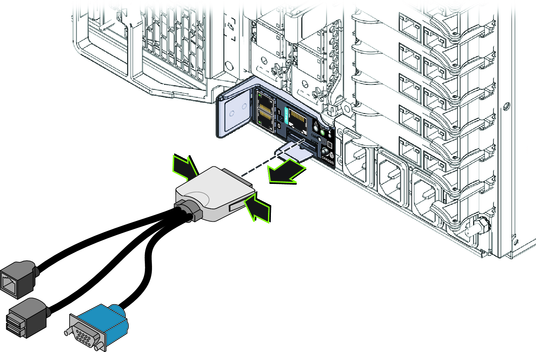 image:An illustration showing how to remove the multi port cable.