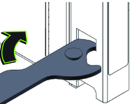 image:An illustration showing a insertion and removal lever pawl.