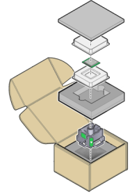 image:An illustration showing how to remove a processor from the packaging, including the removal/insertion tool.