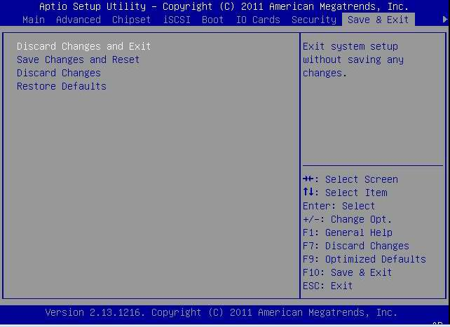 image:Graphic showing BIOS Setup Utility: Exit options