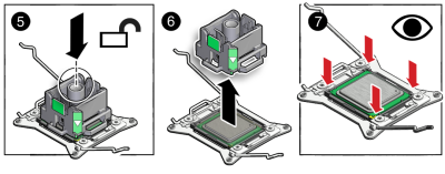 image:An illustration showing how to install a pressure frame cover assembly.