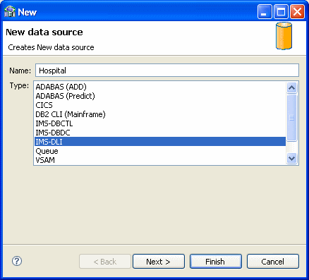 「Add Data Source」ダイアログ・ボックス