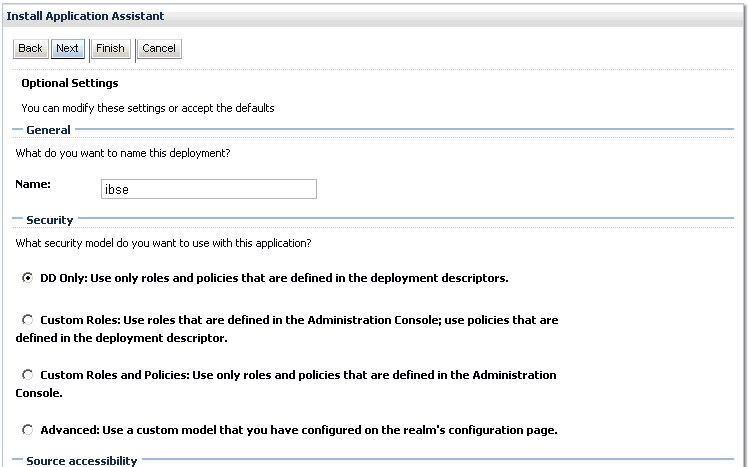 「オプション設定」ページ