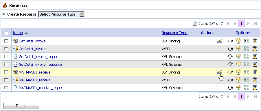 エクスポートされたWSDL