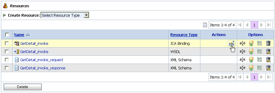 エクスポートされたWSDL