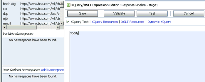 XQuery/XSLT式エディタ