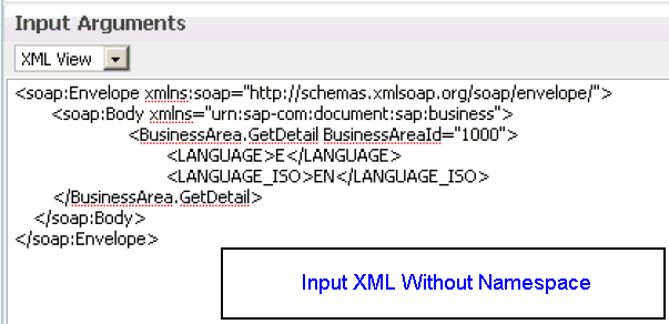 ネームスペースなしの入力XML