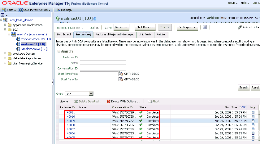 Oracle Enterprise Managerコンソール