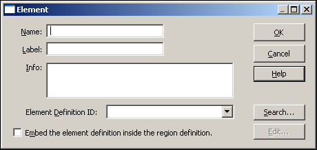 Element Selection dialog