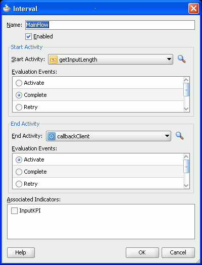 interval configuration dialog