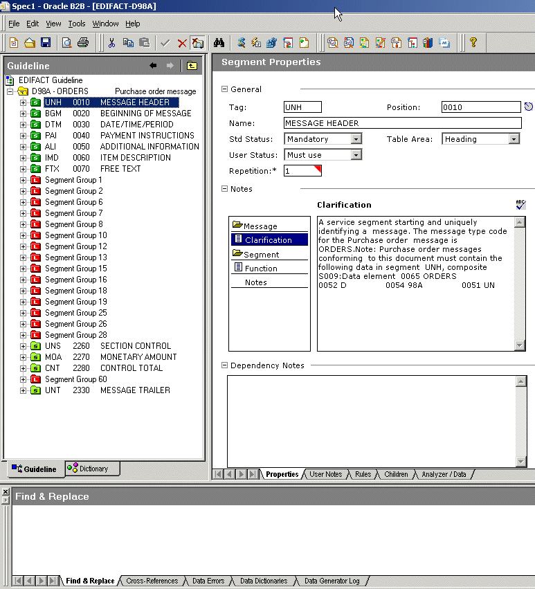 Document editor - segment level details