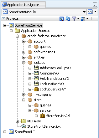 Application Navigator and model layer