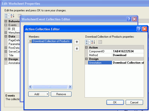 ActionSet Download Data to a Data Entry Grid Component