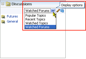 Display Options menu