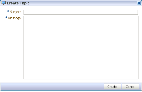 Create Topic dialog box