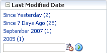Last Modified Date box on Search Results page