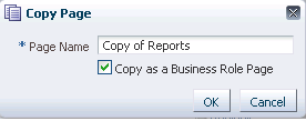 Copy Page dialog