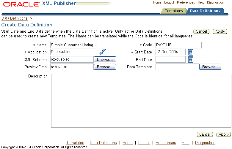 Oracle Xml Publisherユーザーズ ガイド