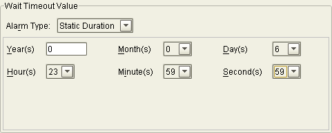 image:Figure shows the fields to define for static duration timeouts on the Worklist Manager.