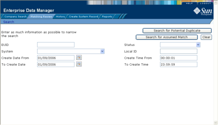 image:Figure shows the Assumed Match Search page.