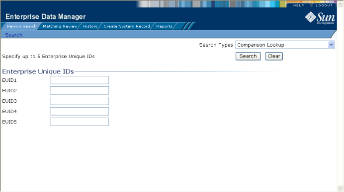 image:Figure shows the Comparison Lookup page.