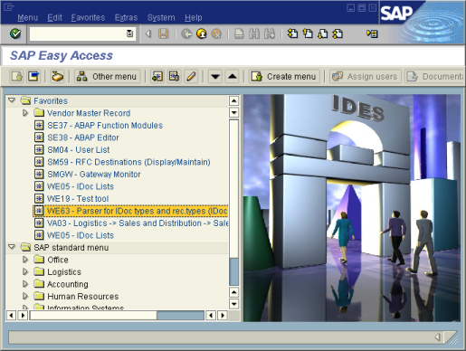 image:SAP Easy Access Window