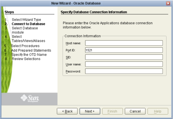 image:Specify Database Connection Information Window.