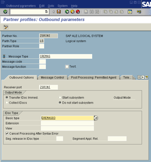 image:EDI Outbound Parameters