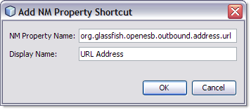 image:Image shows the NM Property Shortcut dialog box