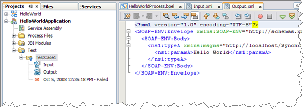 image:Image shows the Source Editor containing the Input.xml as described in context