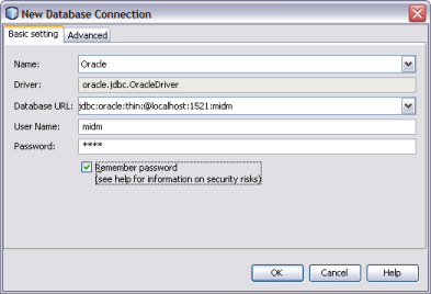image:Figure shows the New Database Connection dialog box.
