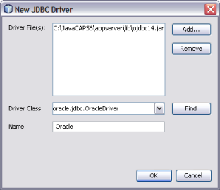image:Figure shows the New JDBC Drivers dialog box.