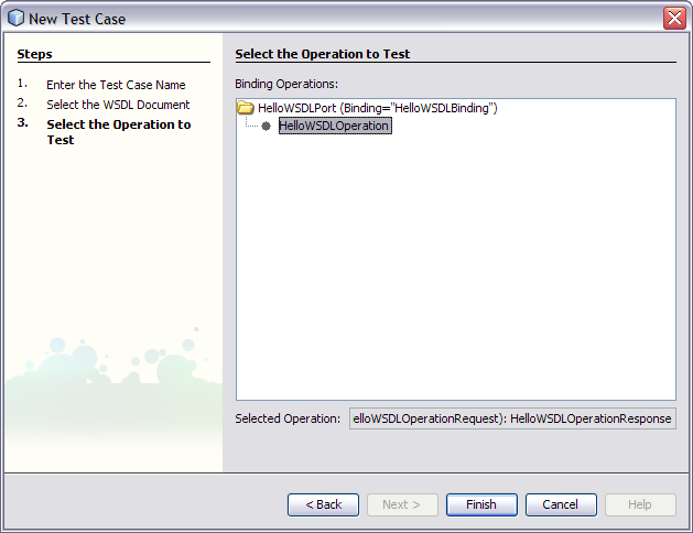 image:Select the operation test page