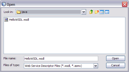 image:Selecting the WSDL URL