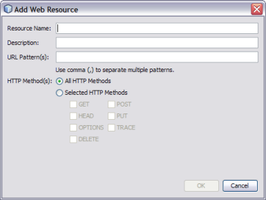 image:Figure shows the Add Web Resource dialog box.