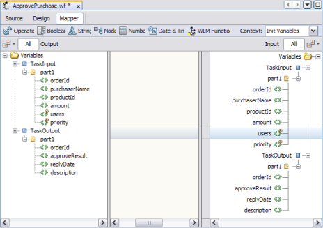 image:Figure shows the Task Editor Mapper view.