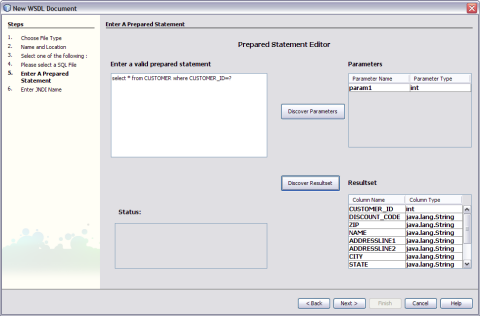 image:Discover Parameters and Resultset