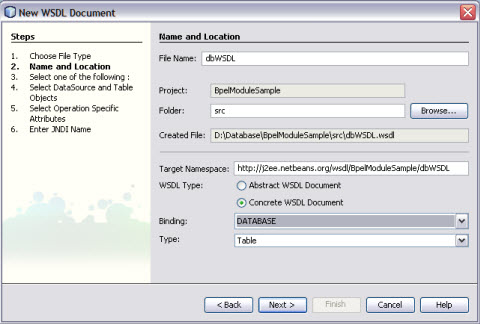 image:WSDL Document Options