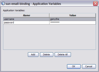 image:Figure shows the Application Variables Editor.